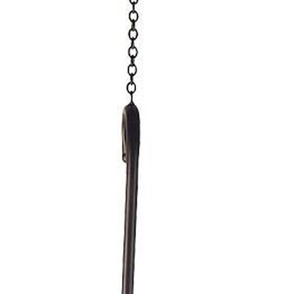 31" Black Distressed Woven Metal Lantern Candle Holder — view 2