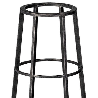 30" Black Distressed Geometric Metal And Glass Lantern Candle Holder HomeRoots