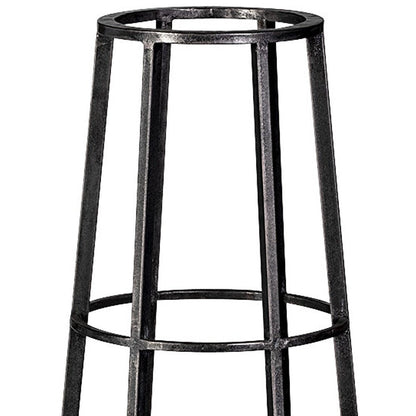 40" Black Distressed Geometric Metal Lantern Candle Holder HomeRoots