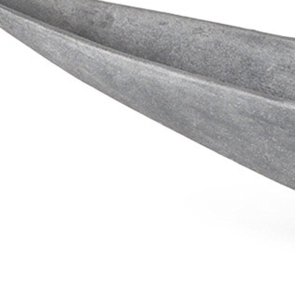 32" Gray Cast Aluminum Oval Centerpiece Bowl HomeRoots