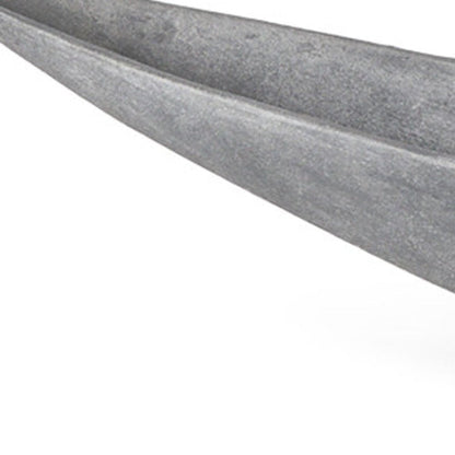 32" Gray Cast Aluminum Oval Centerpiece Bowl HomeRoots