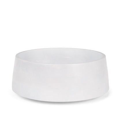 14" White Wood Round Centerpiece Bowl HomeRoots