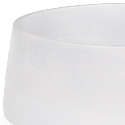 14" White Wood Round Centerpiece Bowl HomeRoots
