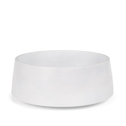 14" White Wood Round Centerpiece Bowl HomeRoots