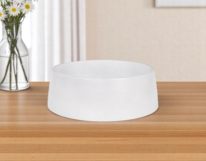 14" White Wood Round Centerpiece Bowl HomeRoots