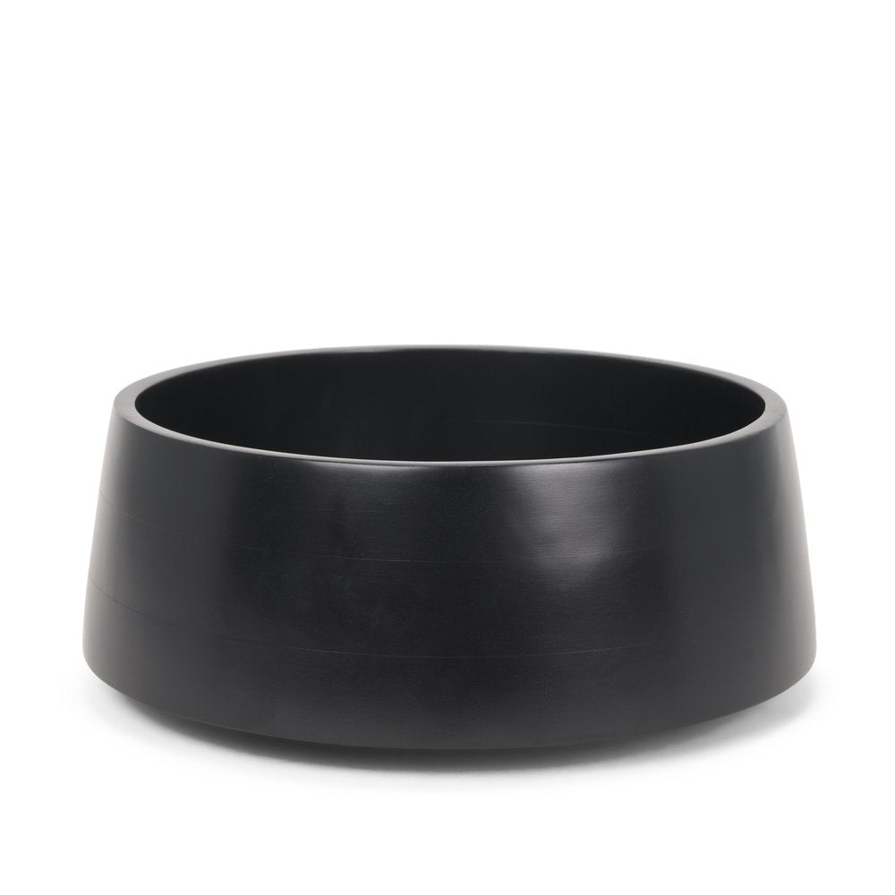 14" Black Wood Round Centerpiece Bowl HomeRoots