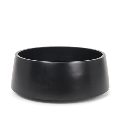 14" Black Wood Round Centerpiece Bowl HomeRoots