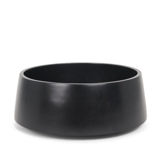14" Black Wood Round Centerpiece Bowl HomeRoots