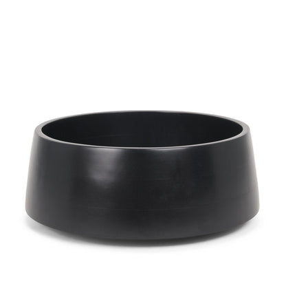 14" Black Wood Round Centerpiece Bowl HomeRoots