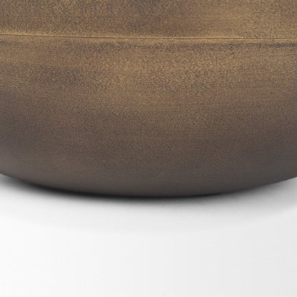 11" Brass Metal Round Centerpiece Bowl HomeRoots