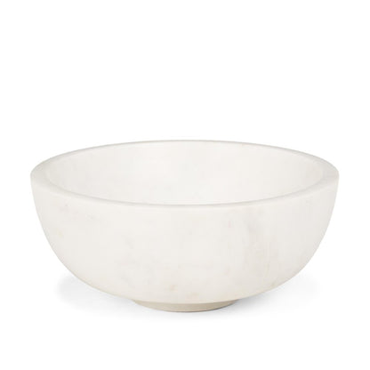 10" White Marble Round Centerpiece Bowl HomeRoots