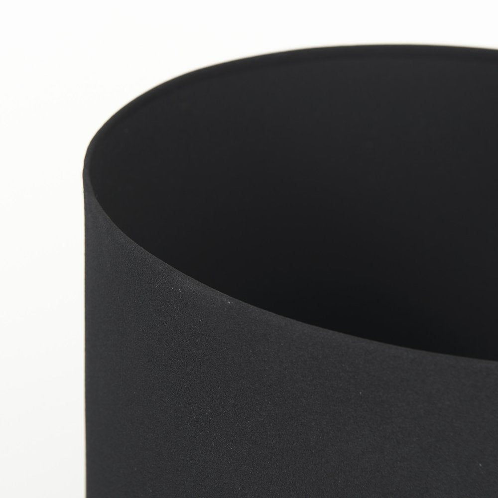 Set of Two Black Metal 20 Ounce Round Pot Planters — view 4