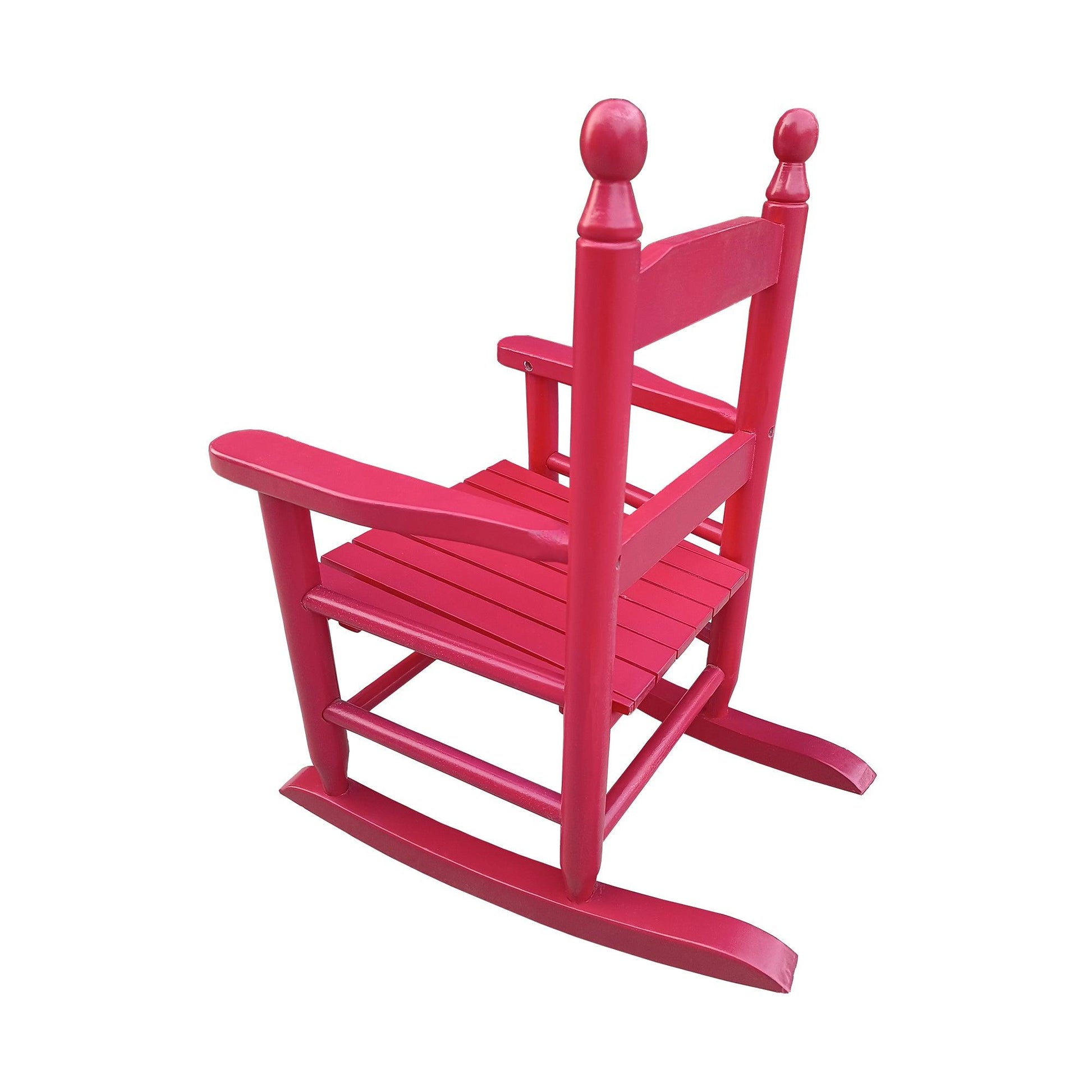 Children's rocking red chair Indoor or Outdoor -Suitable for kids-Durable Solid Wood - FurniFindUSA