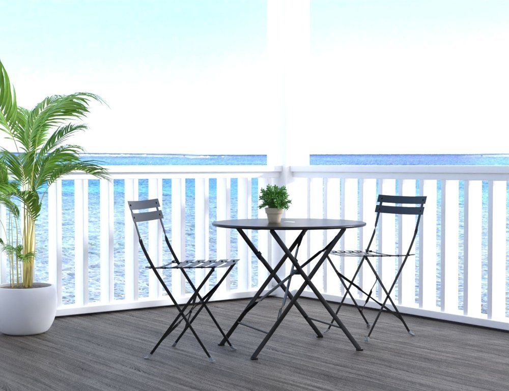 Three Piece Black Round Metal Dining Set with Two Chairs HomeRoots