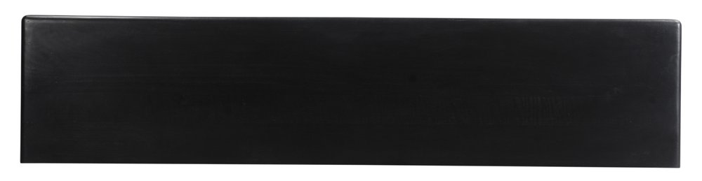 75" Black Distressed Solid Wood Sideboard with Four Doors HomeRoots