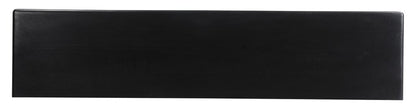 75" Black Distressed Solid Wood Sideboard with Four Doors HomeRoots