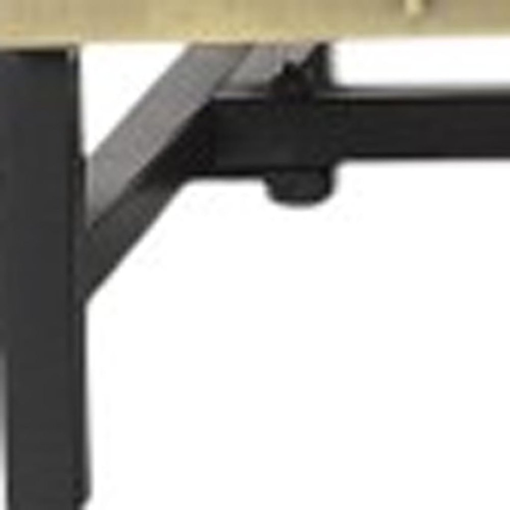 72" Gold Iron Ribbed Texture Sideboard with Four Doors HomeRoots