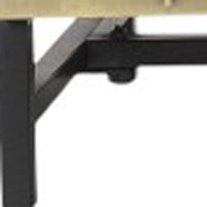 72" Gold Iron Ribbed Texture Sideboard with Four Doors HomeRoots