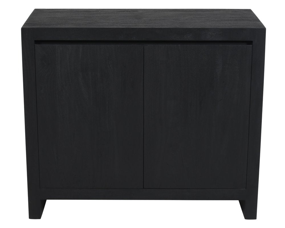 42" Graphite Distressed Reclaimed Wood Sideboard With Two Doors HomeRoots