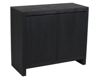 42" Graphite Distressed Reclaimed Wood Sideboard With Two Doors HomeRoots