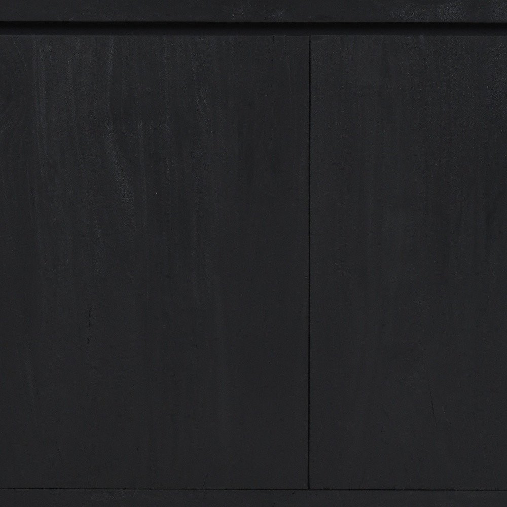 42" Graphite Distressed Reclaimed Wood Sideboard With Two Doors HomeRoots