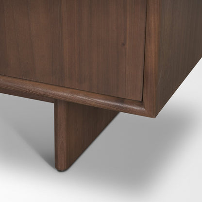 71" Brown Sideboard Soft Close with Four Doors HomeRoots