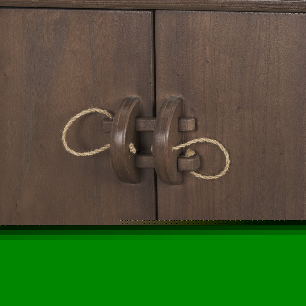 71" Brown Sideboard Soft Close with Four Doors HomeRoots