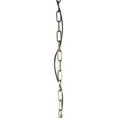 White And Gold Empire Three Light Metal and Beads Dimmable Chandelier HomeRoots