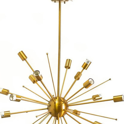 Gold Multi Light Metal Dimmable Chandelier