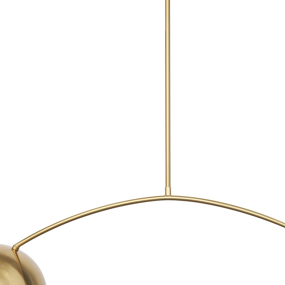 Brass Two Light Metal Dimmable Chandelier With White Shades HomeRoots