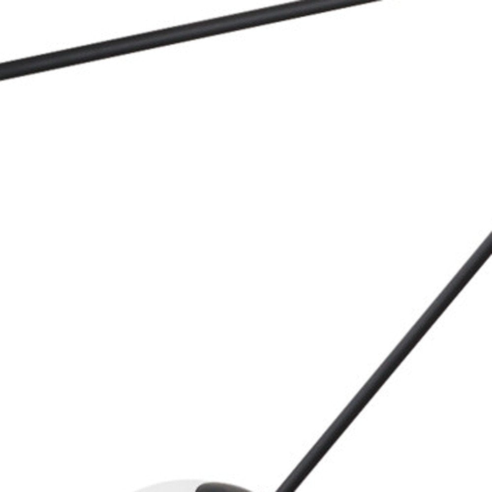 Black Eleven Light Frosted Metal and Glass Dimmable Chandelier With White Shades — view 2