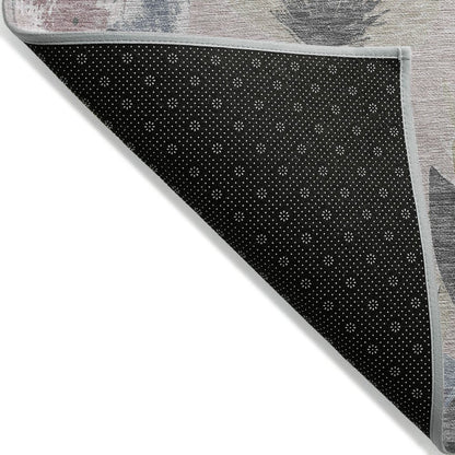 3' X 5' Blush And Mauve Floral Washable Indoor Outdoor Area Rug HomeRoots