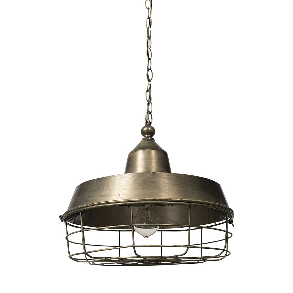 Gold Single Metal Dimmable Ceiling Light With Gold Shades — view 1