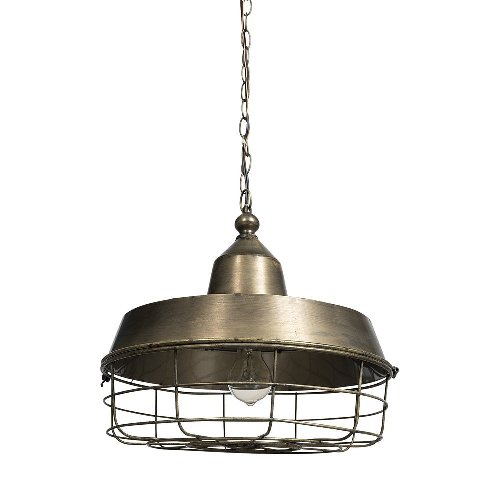 Gold Single Metal Dimmable Ceiling Light With Gold Shades — view 3