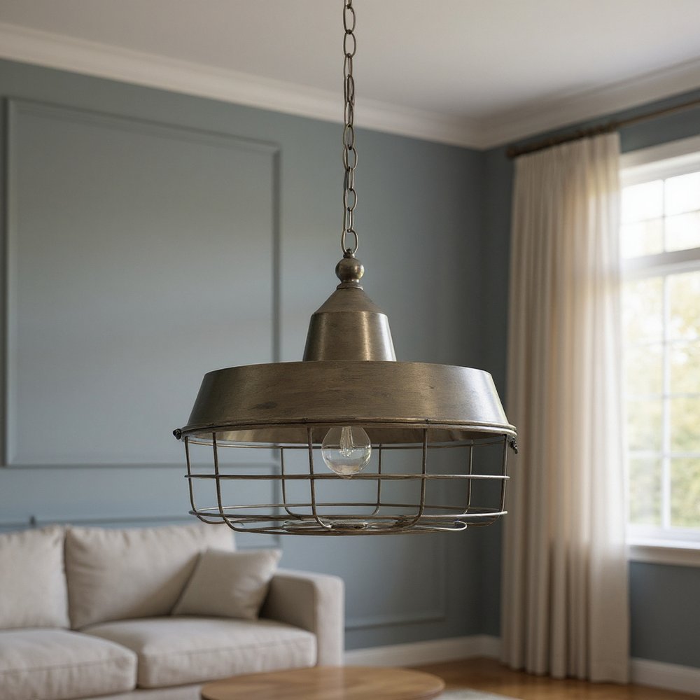 Gold Single Metal Dimmable Ceiling Light With Gold Shades HomeRoots