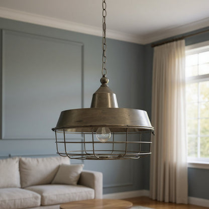 Gold Single Metal Dimmable Ceiling Light With Gold Shades HomeRoots