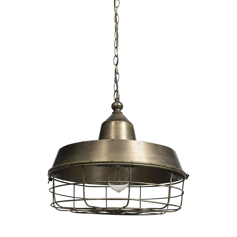 Gold Single Metal Dimmable Ceiling Light With Gold Shades HomeRoots