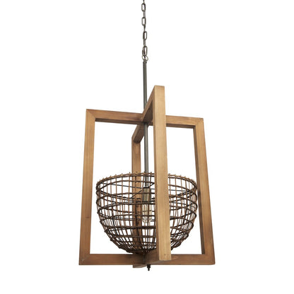 Brown Single Metal Dimmable Ceiling Light With Brown Shades HomeRoots