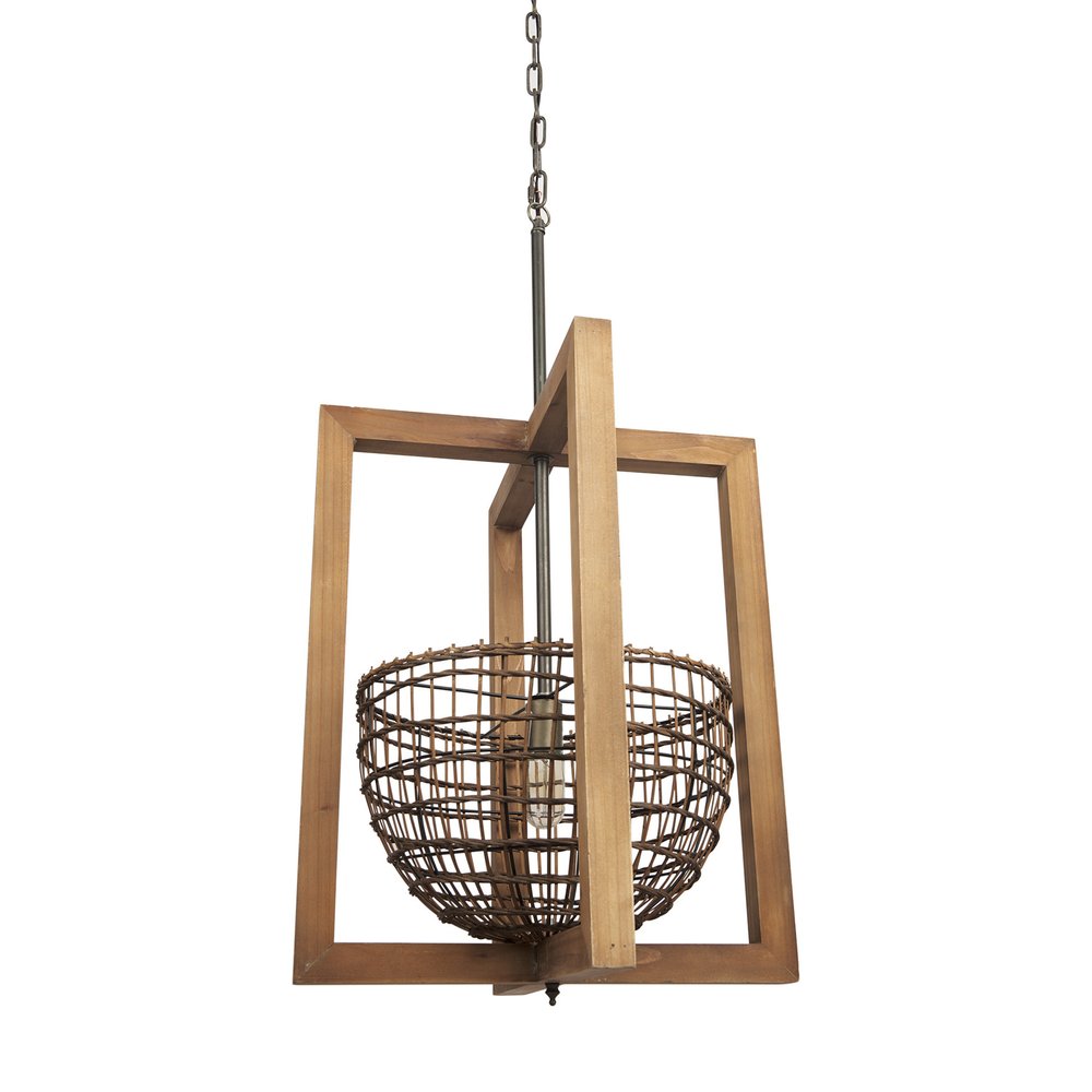 Brown Single Metal Dimmable Ceiling Light With Brown Shades — view 3