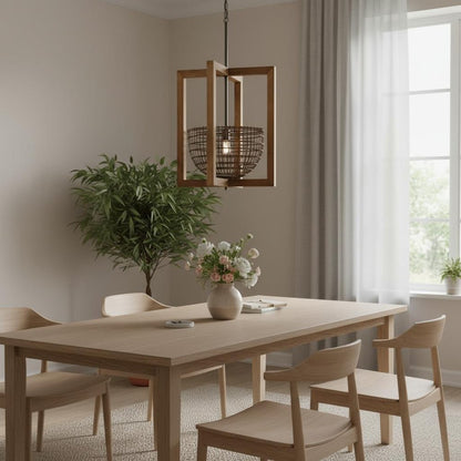 Brown Single Metal Dimmable Ceiling Light With Brown Shades HomeRoots