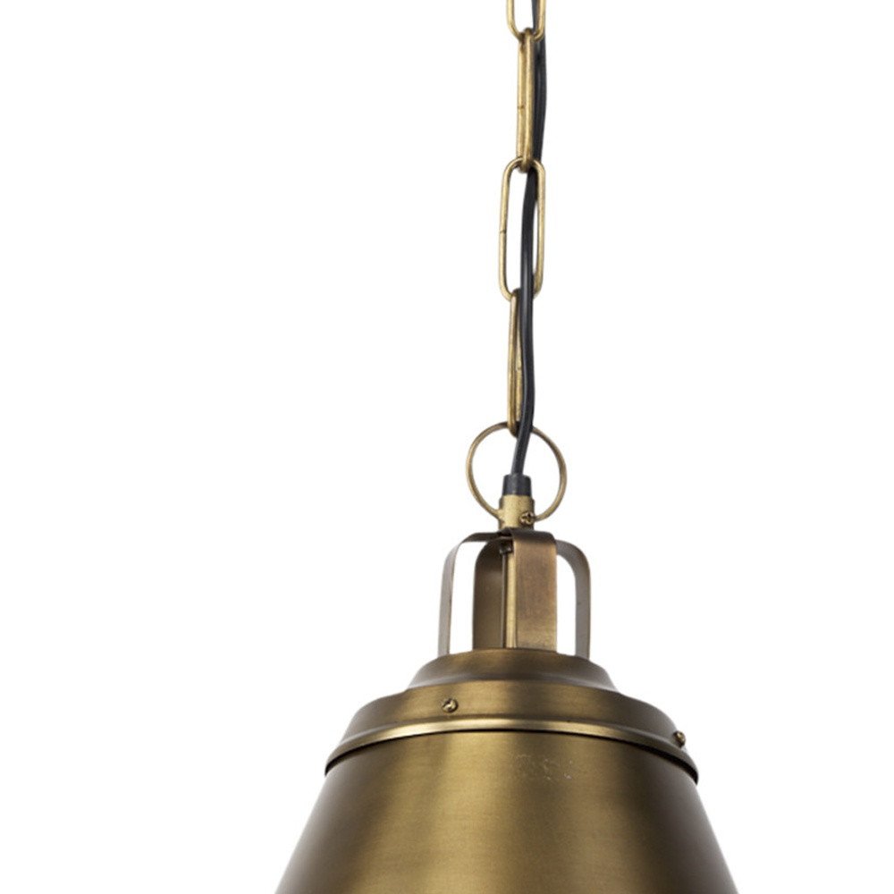 Gold Single Metal Dimmable Ceiling Light With Gold Shades — view 2