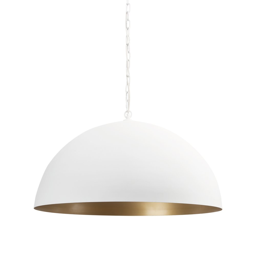 White Single Metal Dimmable Ceiling Light With White Shades — view 3