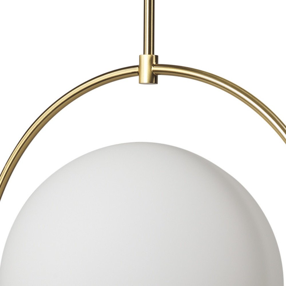 White Single Metal Dimmable Ceiling Light With White Shades — view 2