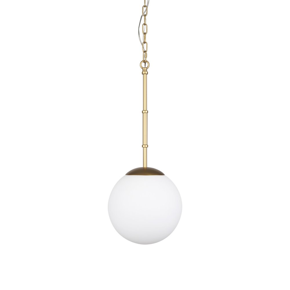 Gold And White Single Metal Dimmable Ceiling Light With White Shades HomeRoots