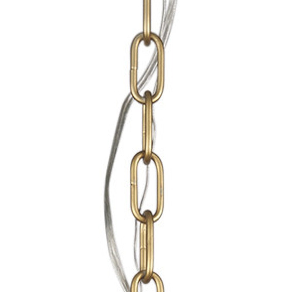 Gold And White Single Metal Dimmable Ceiling Light With White Shades — view 3