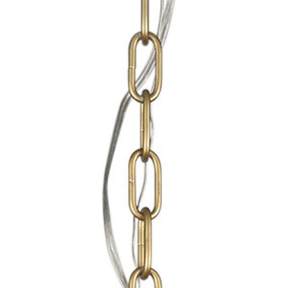 Gold And White Single Metal Dimmable Ceiling Light With White Shades HomeRoots
