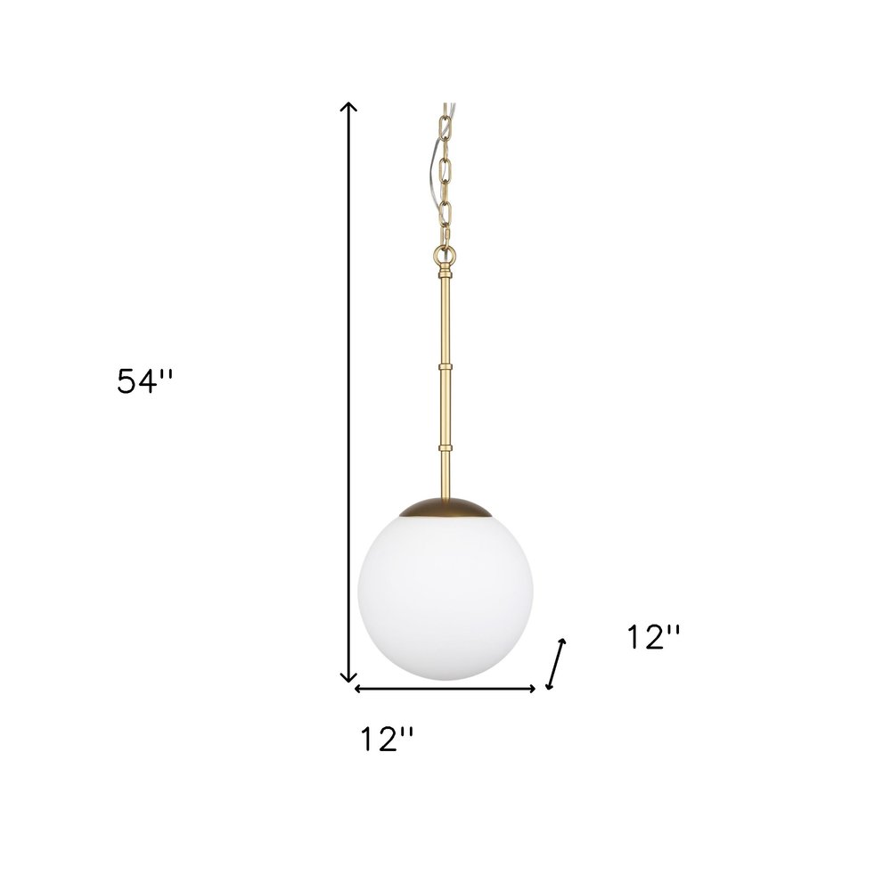 Gold And White Single Metal Dimmable Ceiling Light With White Shades HomeRoots
