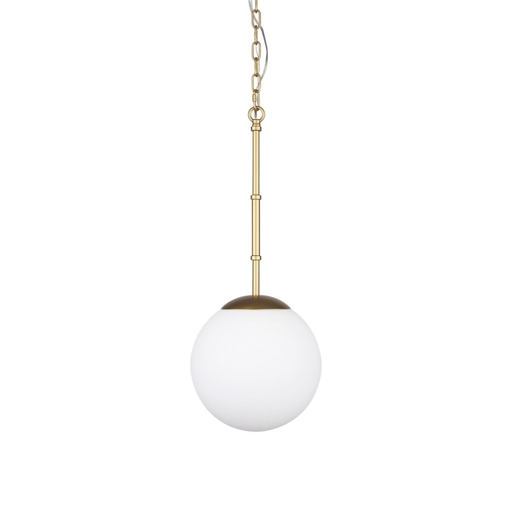 Gold And White Single Metal Dimmable Ceiling Light With White Shades — view 6