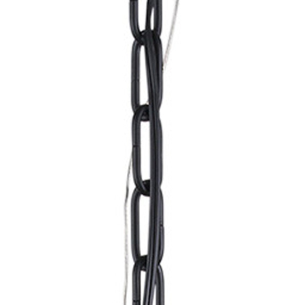 Black And White Single Metal Dimmable Ceiling Light With White Shades HomeRoots