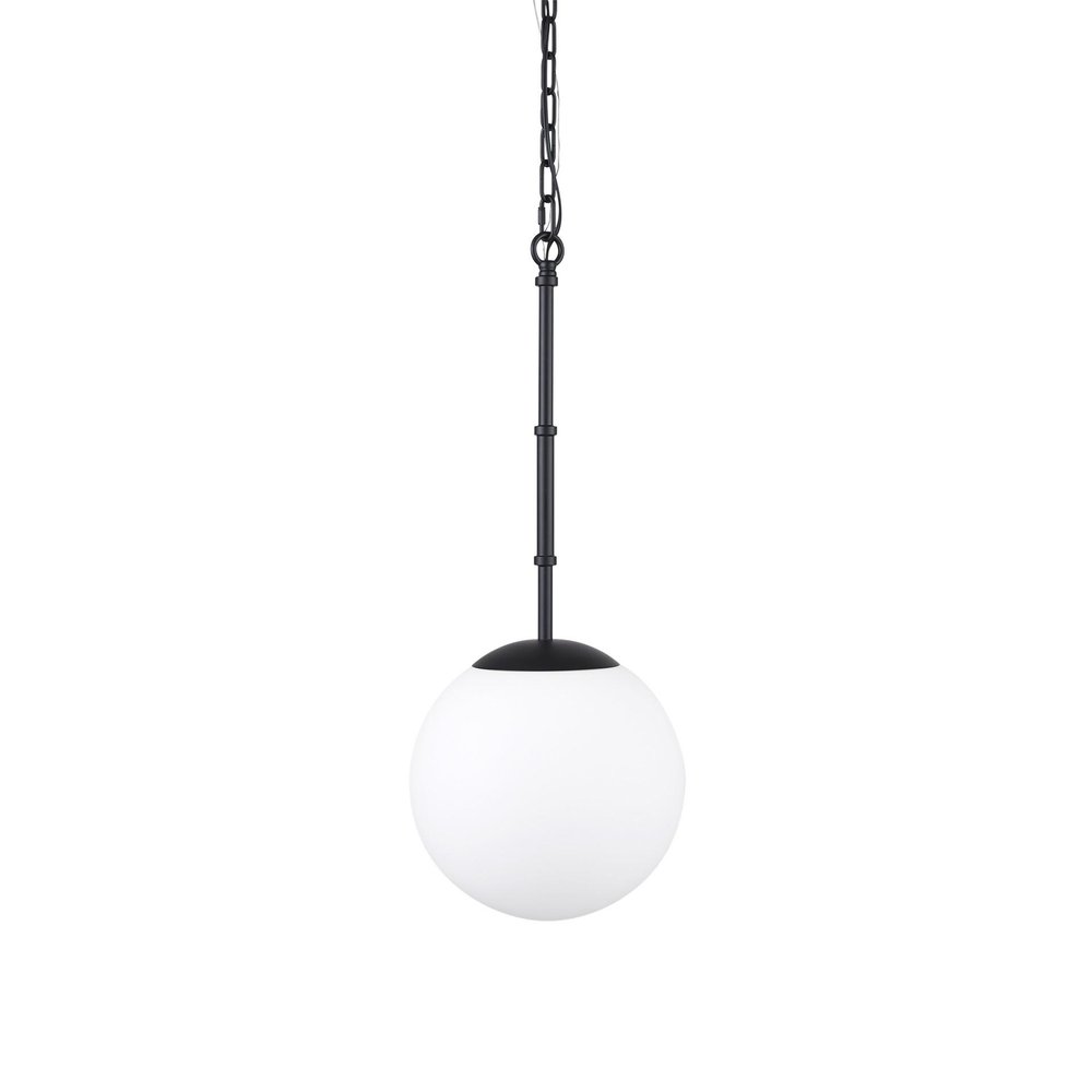 Black And White Single Metal Dimmable Ceiling Light With White Shades HomeRoots